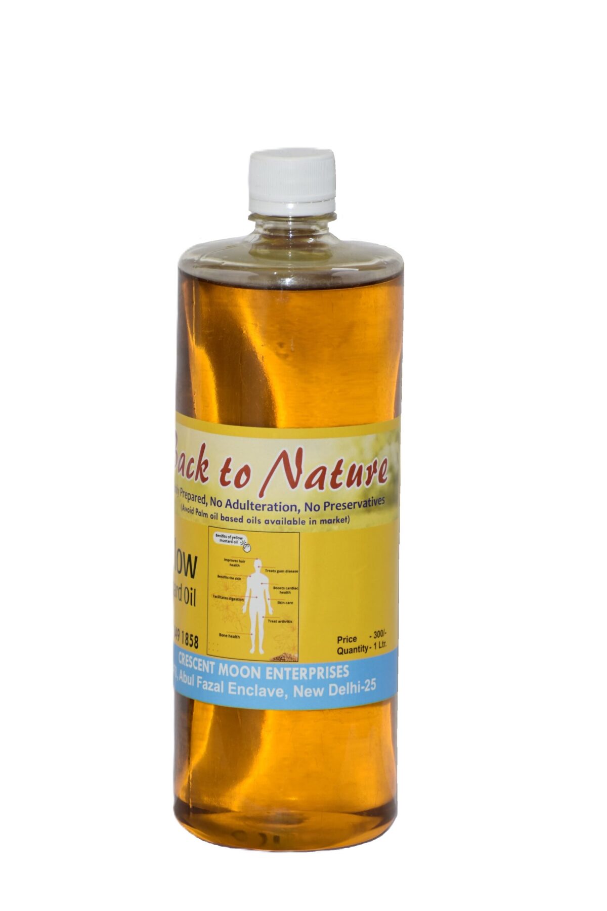 Back2Nature cold-pressed mustard oil 100% natural, nutrient-rich oil for cooking and skincare.